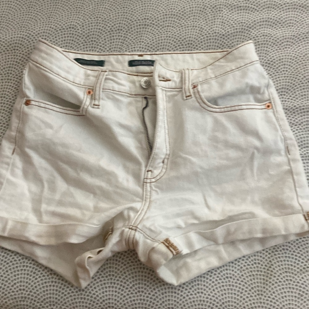 white jean shorts